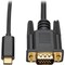 Tripp Lite Adapter Cable, USB-C to VGA, Gen 1, USB 3.1, M/M, 6'L, Black TRPU444006V - alternate 1